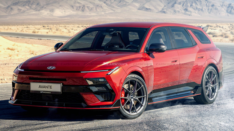 2027 Hyundai Elantra Wagon N Red Front copy