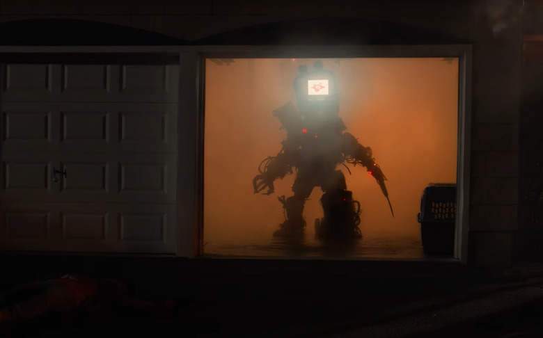 A still from the trailer showing a computer monster thingie.