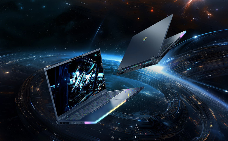 A nice laptop in space.