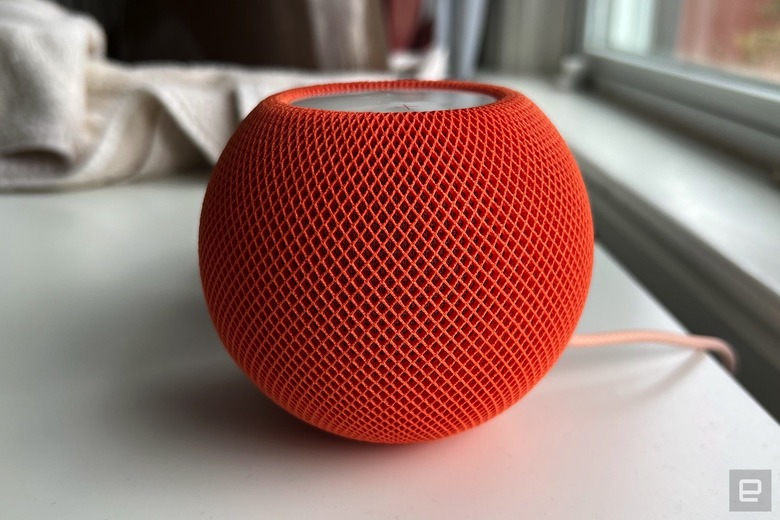 Apple HomePod mini in orange