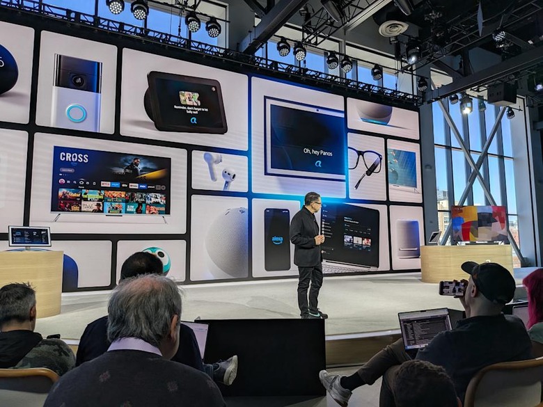 Panos Panay demos Alexa+ at the company's fall devices event in New York. 