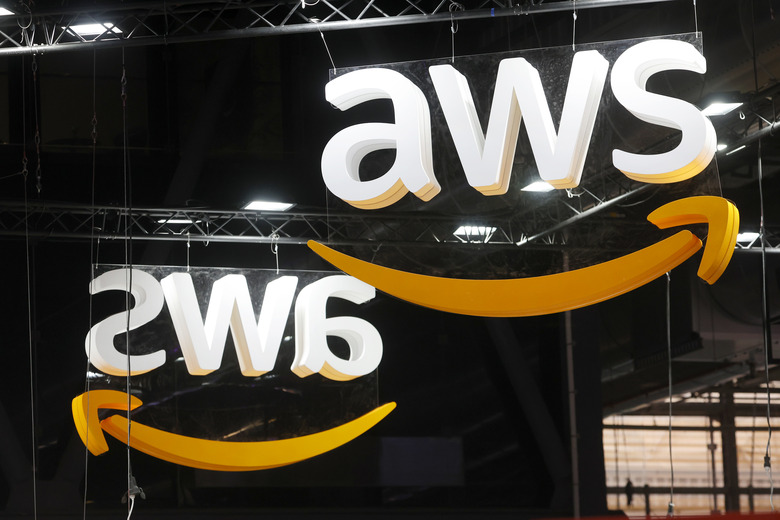 PARIS, FRANCE - MAY 22: Amazon Web Services, Inc. AWS logo is displayed during the Viva Technology show at Parc des Expositions Porte de Versailles on May 22, 2024 in Paris, France. Viva Technology, the biggest tech show in Europe but also in a unique digital format, for 4 days of reconnection and relaunch thanks to innovation. The event brings together startups, CEOs, investors, tech leaders and all of the digital transformation players who are shaping the future of the Internet. The annual technology conference, also known as VivaTech, was founded in 2016 by Publicis Groupe and Groupe Les Echos and is dedicated to promoting innovation and startups. (Photo by Chesnot/Getty Images)