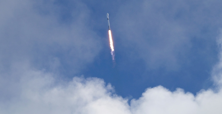 SpaceX launches a Falcon 9 rocket carrying a pair of television broadcasting satellites for Intelsat from launch pad 40 at Cape Canaveral, Florida, U.S. November 12, 2022. REUTERS/Steve Nesius