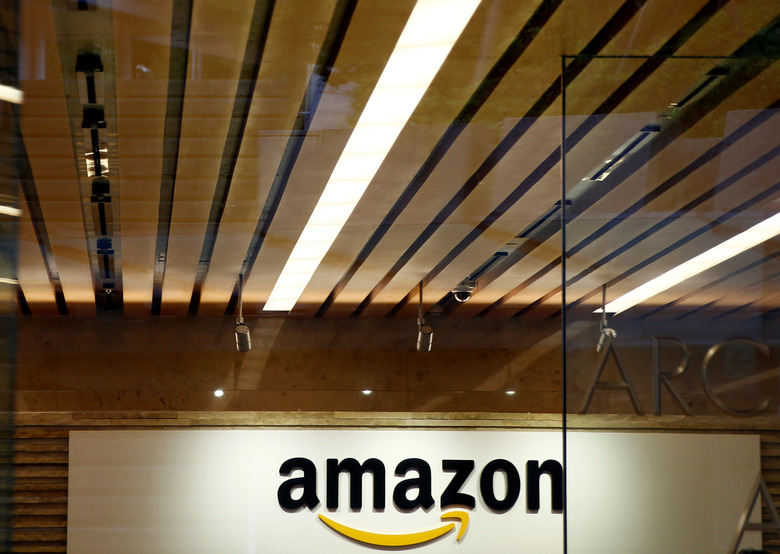 FILE PHOTO: Amazon.com's logo is seen at Amazon Japan's office building in Tokyo, Japan, August 8, 2016. REUTERS/Kim Kyung-Hoon/File Photo