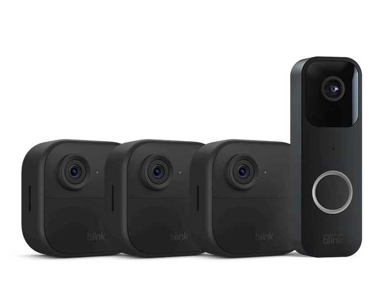 Blink Video Doorbell and three Outdoor 4 Cameras. 