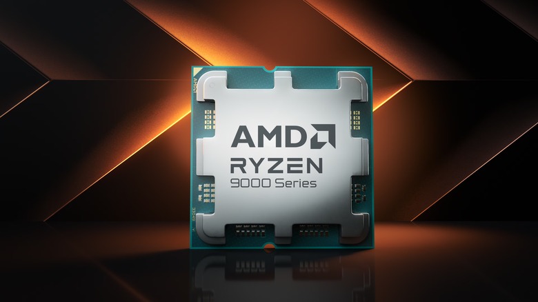 A graphic of an AMD Ryzen 9 9000 series chip.