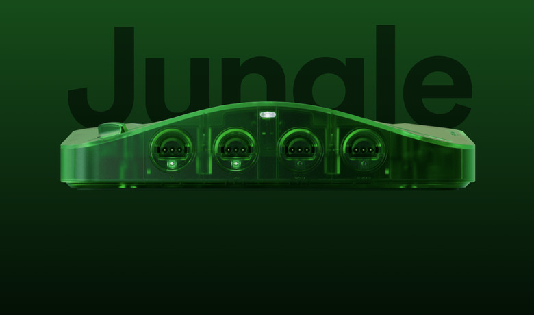 A green console.