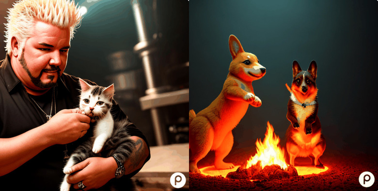 Guy Fieri and dancing corgis popular GIFs.