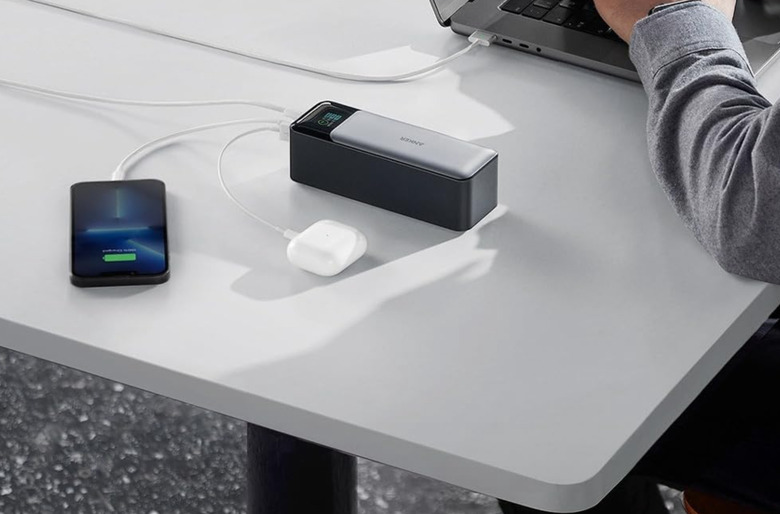 A charger on a table.