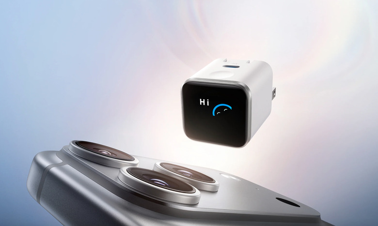 A chargers and an iPhone.