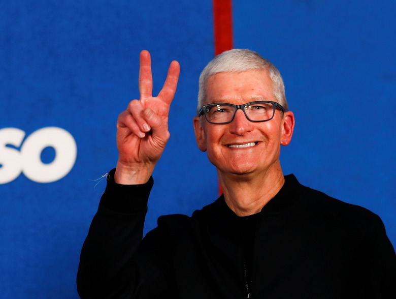 Apple CEO Tim Cook attends the premiere for season two of the television series 