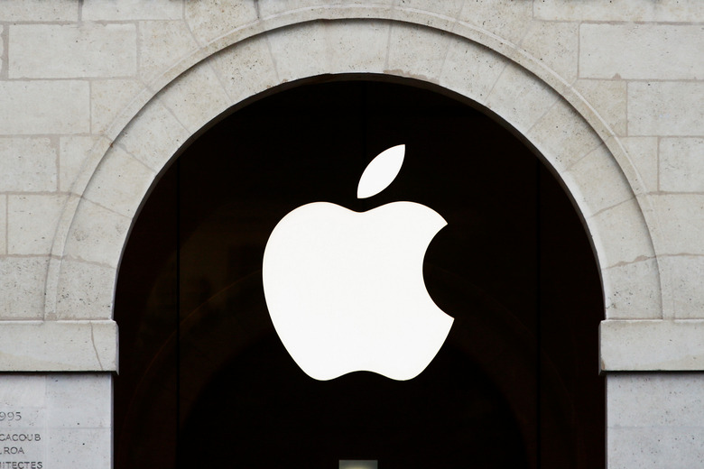 Apple logo is seen on the Apple store at The Marche Saint Germain in Paris, France July 15, 2020.  REUTERS/Gonzalo Fuentes/File photo