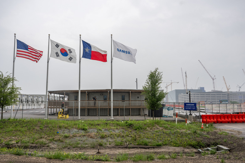 TAYLOR, TEXAS - APRIL 16: A general view of the Samsung Austin Semiconductor plant on April 16, 2024 in Taylor, Texas. The U.S. has awarded Samsung $6.4 billion to support the company's chip manufacturing plant in Taylor, Texas in an effort to help further generate domestic production of semiconductors, alongside expanding Samsung's manufacturing plants. (Photo by Brandon Bell/Getty Images)