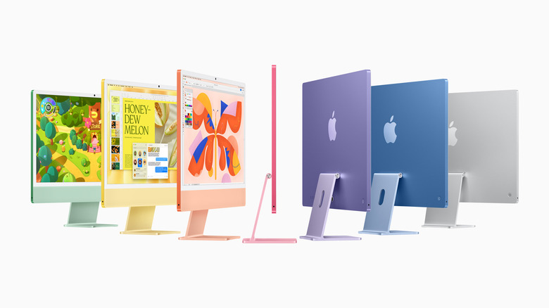 Apple's iMac in seven colors