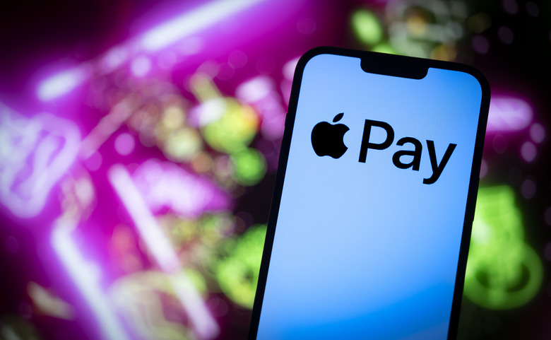 The Apple Pay logo is seen in this photo illustration on 23 November, 2023 in Warsaw, Poland. (Photo by Jaap Arriens/NurPhoto via Getty Images)