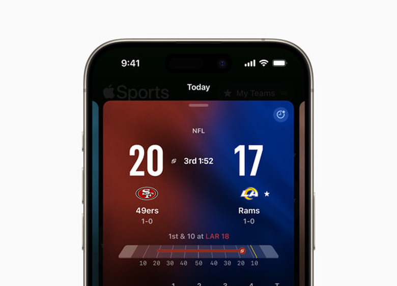 Apple Sports gears up for football with new updates that can track NFL and NCAAF games on game day.