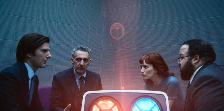 The crew sitting around.