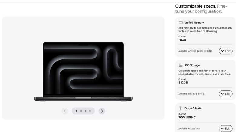 Buying a MacBook Pro now guides you through selecting each spec on the Apple's online store.