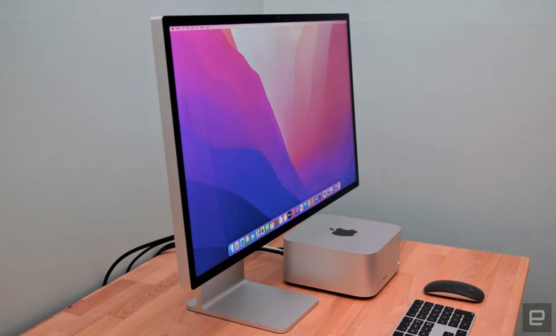 A monitor and goodies.