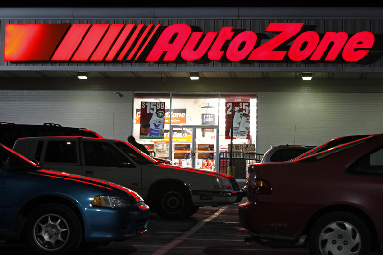 FILE - In this file photograph taken Dec. 7, 2009, the entrance to an AutoZone automotive parts store, is shown in Philadelphia. AutoZone Inc. said Tuesday, Sept. 21, 2010, its profit rose almost 14 percent as the weak economy lifted sales of do-it-yourself auto repair parts. (AP Photo/Matt Rourke, file)