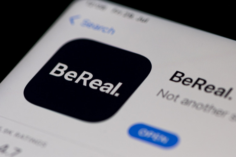 29 July 2022, Berlin: The logo of the app BeReal. is on a screen of a smartphone. Photo: Fabian Sommer/dpa (Photo by Fabian Sommer/picture alliance via Getty Images)