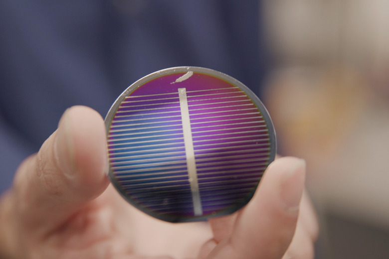 Blue Origin solar cell made from simulated Moon soil