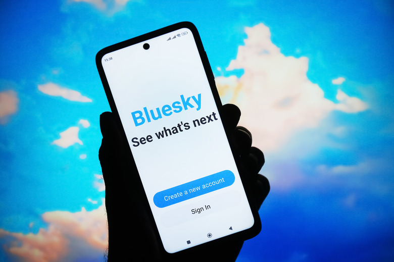 UKRAINE - 2023/09/23: In this photo illustration, Bluesky Social logo of a social network is seen on a smartphone screen. (Photo Illustration by Pavlo Gonchar/SOPA Images/LightRocket via Getty Images)