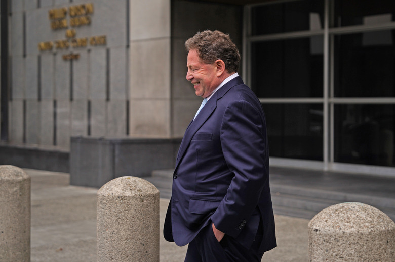 SAN FRANCISCO, CALIFORNIA - JUNE 28: Bobby Kotick, CEO of Activision Blizzard, leaves federal court on June 28, 2023 in San Francisco, California. Top executives from Microsoft and Activision Blizzard will be testifying during a five-day hearing against the FTC to determine the fate of a $68.7B merger of the two companies.  