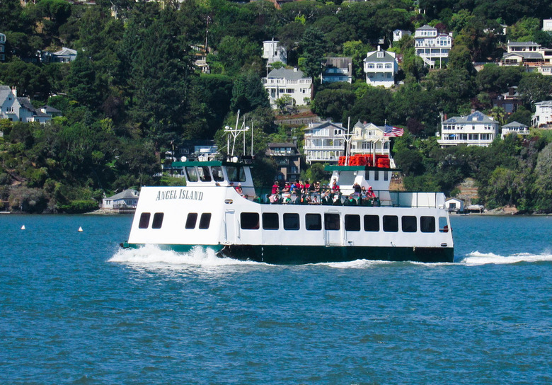 A photo of the Angel Island, one of the ships that carries passengers to Angel Island on the San Francisco Bay. 