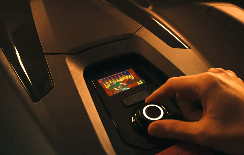 Doom running on a robot lawnmower. 