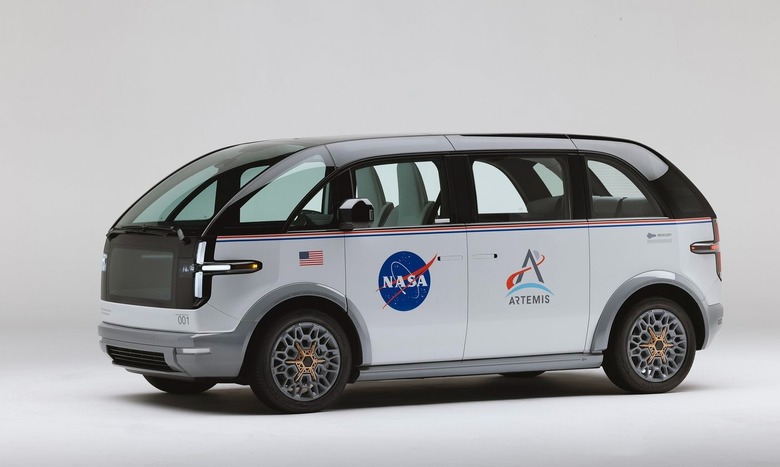 A photo of the Crew Transportation Vehicle Canoo built for NASA.