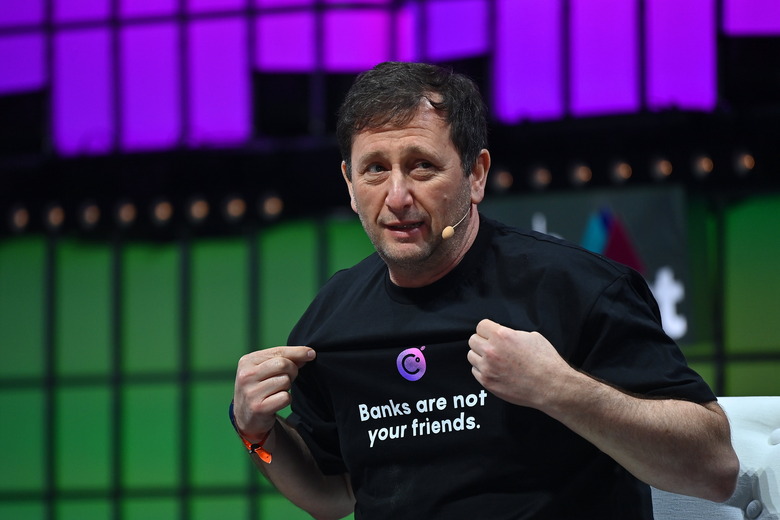 Lisbon , Portugal - 4 November 2021; Alex Mashinsky, Celcius, on Centre Stage during day three of Web Summit 2021 at the Altice Arena in Lisbon, Portugal. (Photo By Piaras Ó Mídheach/Sportsfile for Web Summit via Getty Images)