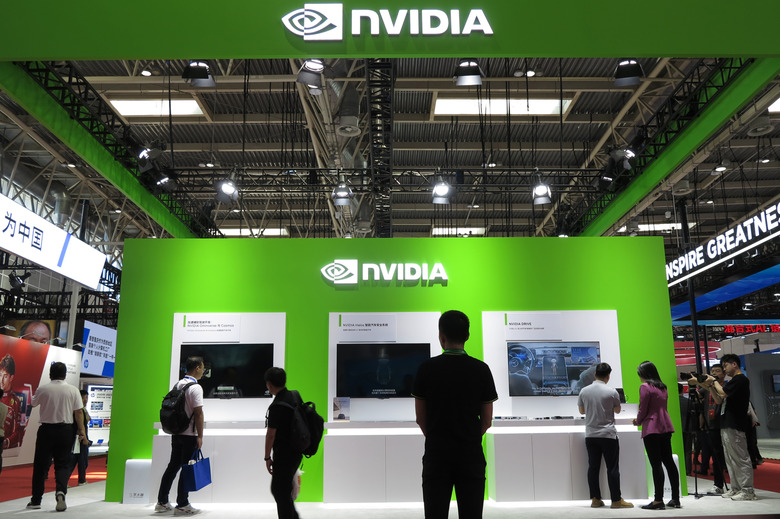 Visitors visit the NVIDIA booth at the 3rd China International Supply Chain Expo in Beijing, China, on July 20, 2025. (Photo by Costfoto/NurPhoto via Getty Images)