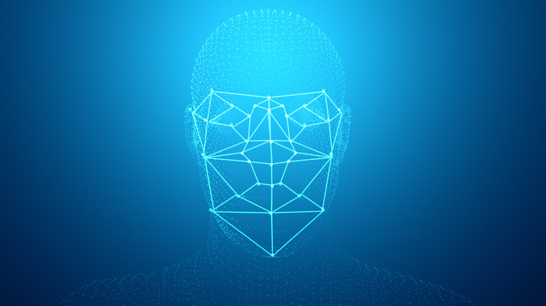 3d illustration Facial Recognition System