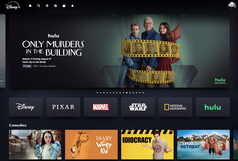 Disney+ Homepage