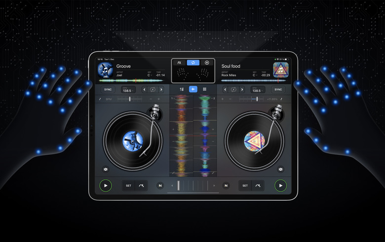 djay Pro AI Gesture Control interface.