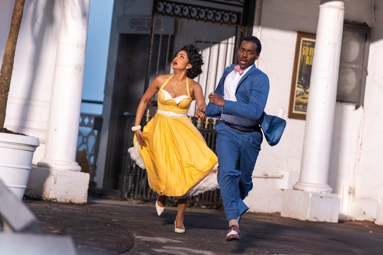 The Doctor and Belinda flee the cinema