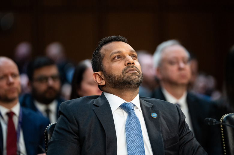 UNITED STATES - MARCH 18: FBI Director Kash Patel testifies during the Senate Select Intelligence Committee  hearing on 