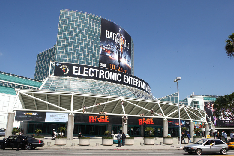 Atmosphere outside of the Los Angeles Convention Center before the T-Mobile G2x Arcade Diner at the Electronic Entertainment Expo (E3) convention on Tuesday, June 7, 2011 in Los Angeles. (Shea Walsh / AP Images for T-Mobile)