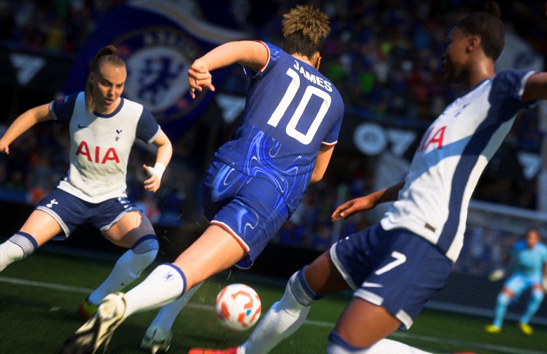 Chelsea and Spurs women's players in EA Sports FC 25