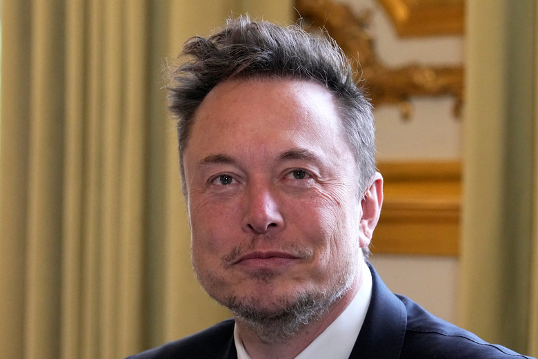 Twitter, X Corp., and Tesla CEO Elon Musk poses prior to his talks with French President Emmanuel Macron, Monday, May 15, 2023 at the Elysee Palace in Paris, France. Michel Euler/Pool via REUTERS
