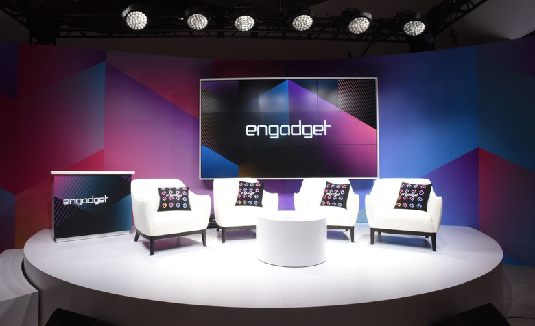 Engadget's stage at CES 2019.