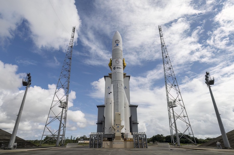 ESA's Ariane 6 rocket on the launch pad