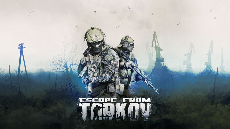 Escape from Tarkov wallpaper showing two characters in tactical gear.