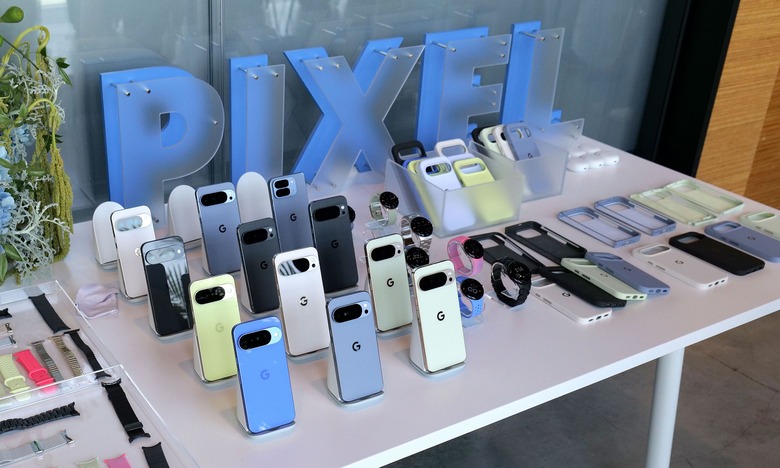 Google Pixel 10 phones, Pixel Watch 4 and accessories in various colors
