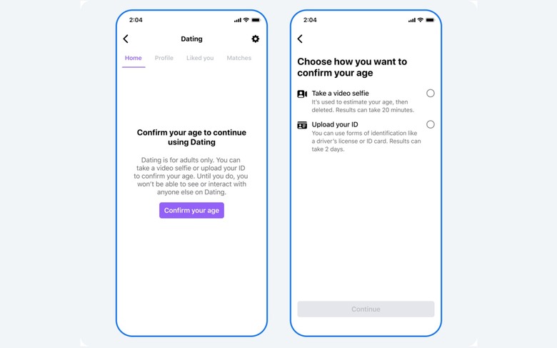 Facebook Dating age verification