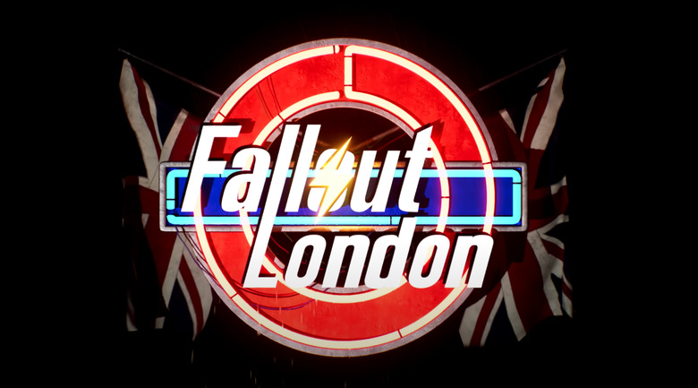 A still from Fallout: London showing the logo.