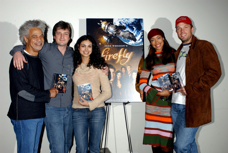 Ron Glass, Nathan Fillion, Morena Baccarin, Gina Torres and Adam Baldwin (Photo by Albert L. Ortega/WireImage)