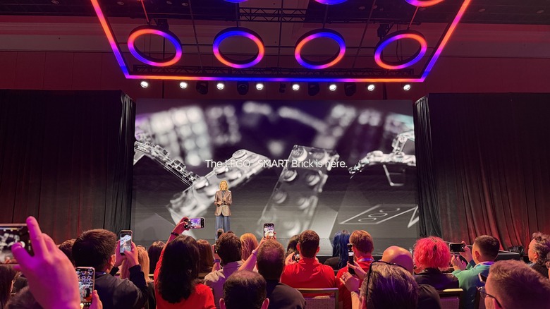 Lego's Chief Product and Marketing officer announces the Lego Smart Brick at CES 2026.