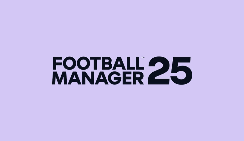 A graphic with the Football Manager 25 logo.